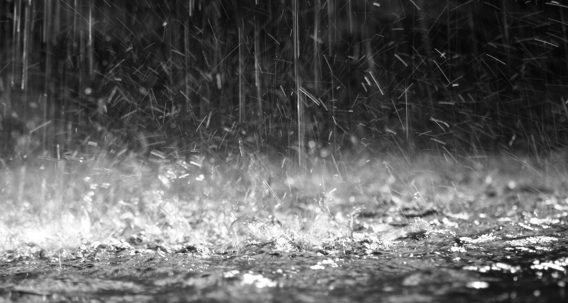 Närbild av vattendroppar när det regnar