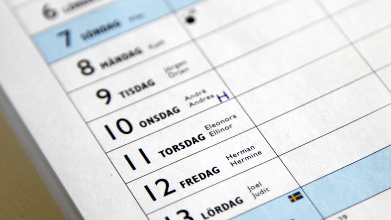 Kalender i närbild