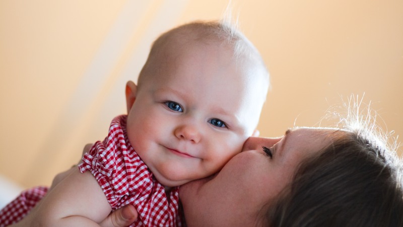 mamma och bebis